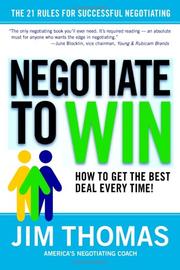 Cover of Negotiate to Win by Jim Thomas