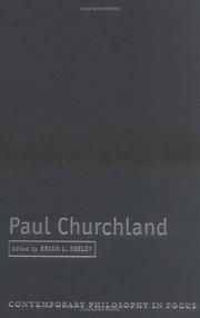 Front cover of Paul Churchland by Brian L. Keeley