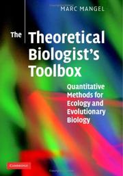 Cover of The Theoretical Biologist's Toolbox by Marc Mangel