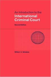 Cover of An introduction to the International Criminal Court by William Schabas