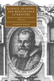 Front cover of Science, Reading, and Renaissance Literature by Elizabeth Spiller