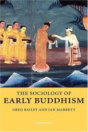 Front cover of The sociology of early Buddhism by Greg Bailey