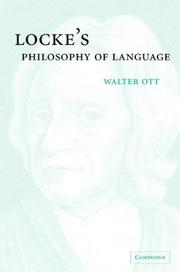 Front cover of Locke's philosophy of language by Walter R. Ott