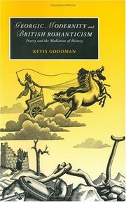 Front cover of Georgic modernity and British romanticism by Kevis Goodman