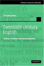 Front cover of Twentieth-Century English by Christian Mair