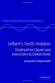 Cover of Hilbert's Tenth Problem by Alexandra Shlapentokh