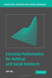 Cover of Essential mathematics for political and social research by Jeff Gill