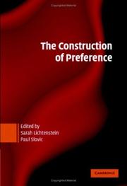 Front cover of The construction of preference by Sarah Lichtenstein