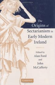 Front cover of The origins of sectarianism in early modern Ireland by Ford, Alan