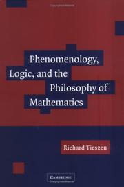 Front cover of Phenomenology, Logic, and the Philosophy of Mathematics by Richard Tieszen