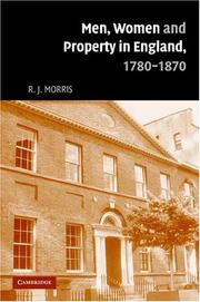 Cover of Men, women, and property in England, 1780-1870 by R. J. Morris
