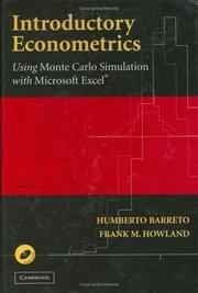 Cover of Introductory econometrics by Humberto Barreto
