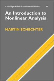 Front cover of An Introduction to Nonlinear Analysis (Cambridge Studies in Advanced Mathematics) by Martin Schechter