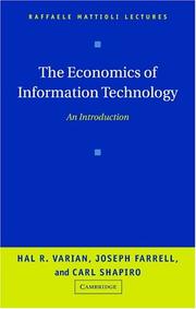 Cover of The economics of information technology by Hal R. Varian