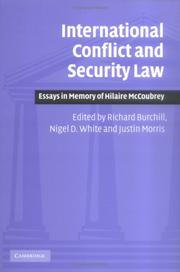 Front cover of International conflict and security law by Richard Burchill