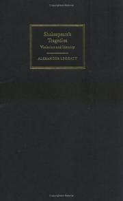 Cover of Shakespeare's tragedies by Alexander Leggatt
