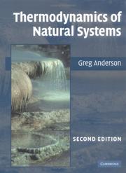 Front cover of Thermodynamics of Natural Systems by G. M. Anderson