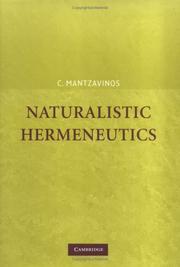 Cover of Naturalistic Hermeneutics by C. Mantzavinos