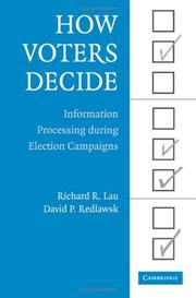 Cover of How voters decide by Richard R. Lau