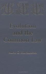 Front cover of Evolution and the Common Law by Allan C. Hutchinson