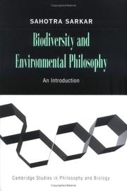 Front cover of Biodiversity and Environmental Philosophy by Sahotra Sarkar
