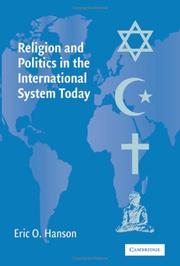 Front cover of Religion and politics in the international system today by Eric O. Hanson