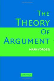 Front cover of A theory of argument by Mark Vorobej