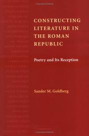 Front cover of Becoming Roman literature by Sander M. Goldberg