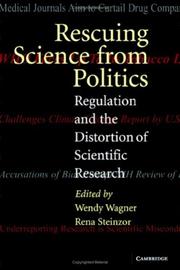 Front cover of Rescuing science from politics by Rena Steinzor