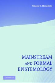 Front cover of Mainstream and formal epistemology by Vincent F. Hendricks