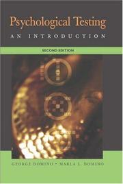 Cover of Psychological testing by George Domino