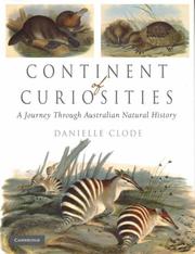 Front cover of Continent of curiosities by Danielle Clode