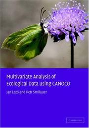 Cover of MULTIVARIATE ANALYSIS OF ECOLOGICAL DATA USING CANOCO by Jan Leps