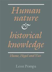 Cover of Human Nature and Historical Knowledge by Leon Pompa