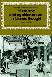 Cover of Hierarchy and Egalitarianism in Islamic Thought (Cambridge Studies in Islamic Civilization) by Louise Marlow
