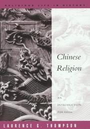 Cover of Chinese religion by Laurence G. Thompson