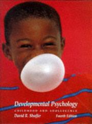 Cover of Developmental psychology by David R. Shaffer