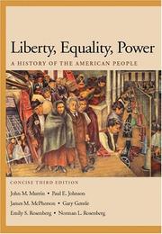Front cover of Liberty, Equality, Power by John M. Murrin