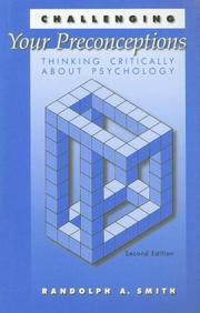 Cover of Challenging your preconceptions by Randolph A. Smith