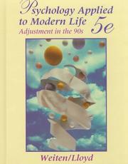 Front cover of Psychology applied to modern life by Wayne Weiten