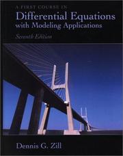 Front cover of A first course in differential equations with modeling applications by Dennis G. Zill