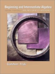 Cover of Beginning and intermediate algebra by R. David Gustafson