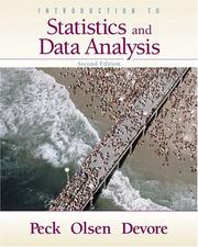 Cover of Introduction to statistics and data analysis by Roxy Peck