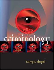 Cover of Criminology by Larry J. Siegel