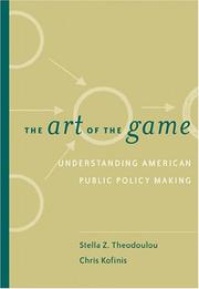 Front cover of The art of the game by Stella Z. Theodoulou