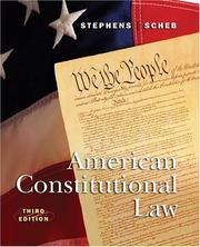 Front cover of American constitutional law by Otis H. Stephens