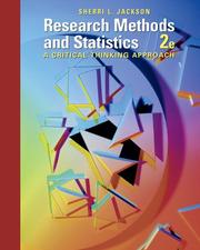 Cover of Research Methods and Statistics by Sherri L. Jackson