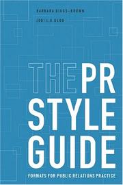 Cover of The PR styleguide by Barbara Diggs-Brown