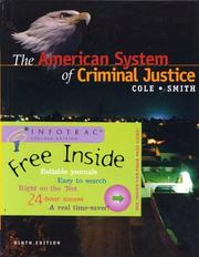 Cover of The American system of criminal justice by George F. Cole