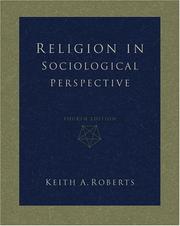 Front cover of Religion in sociological perspective by Keith A. Roberts